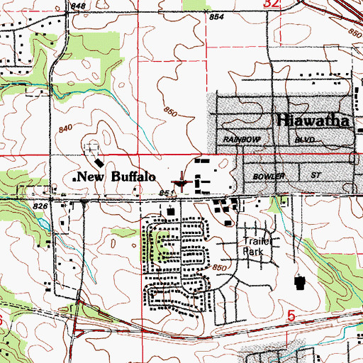 Topographic Map of Reorganized Church of Jesus Christ of Latter Day Saints, IA