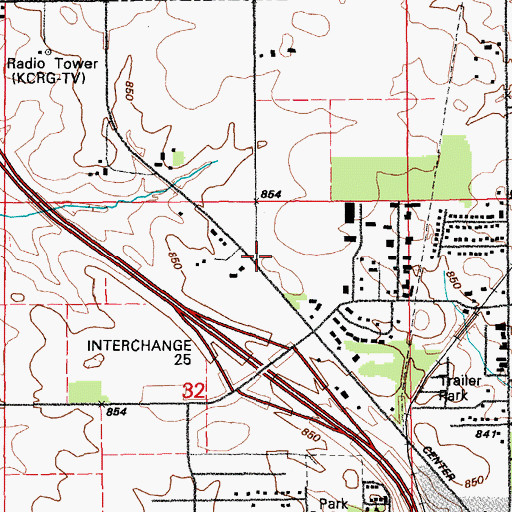 Topographic Map of New Song Community Church, IA