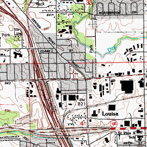 Topographic Map of Shiloh Cemetery, IA