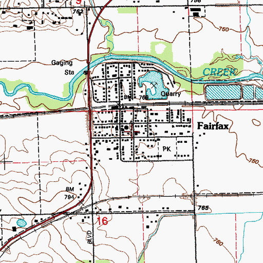 Topographic Map of Saint Patrick's Catholic Church, IA