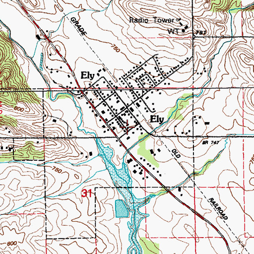 Topographic Map of Saint John's Lutheran Church, IA