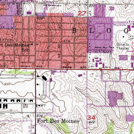 Topographic Map of Glad Tidings Assembly of God Church, IA