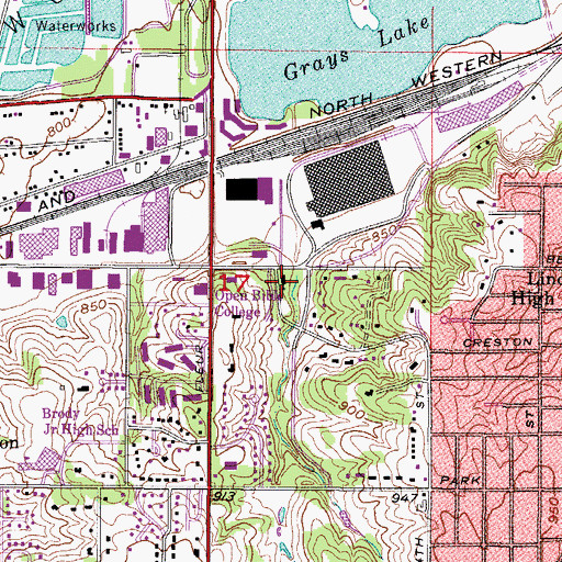 Topographic Map of First Unitarian Church, IA