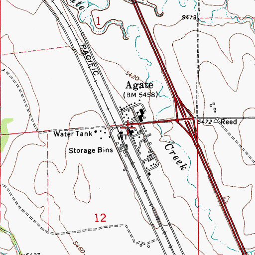 Topographic Map of Agate, CO