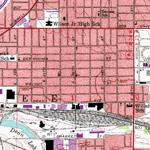 Topographic Map of Simpson United Methodist Church, IA