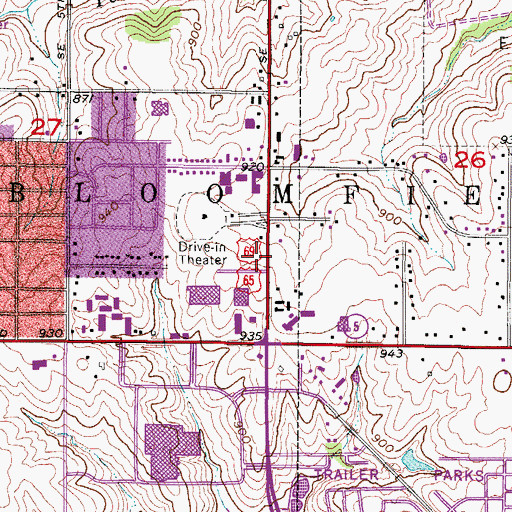 Topographic Map of Abundant Life Community Church, IA