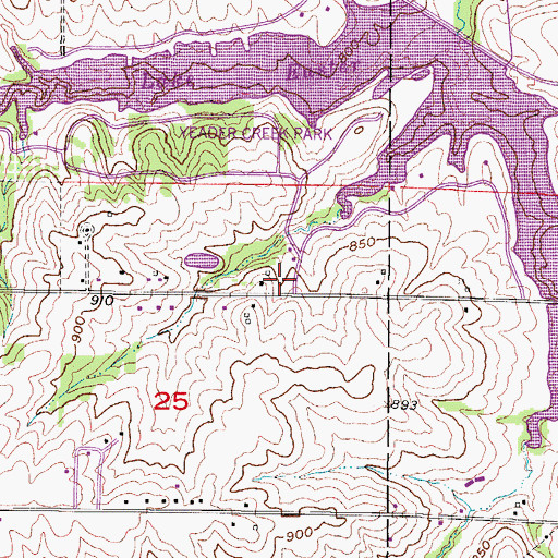 Topographic Map of Clifton Heights Presbyterian Church, IA