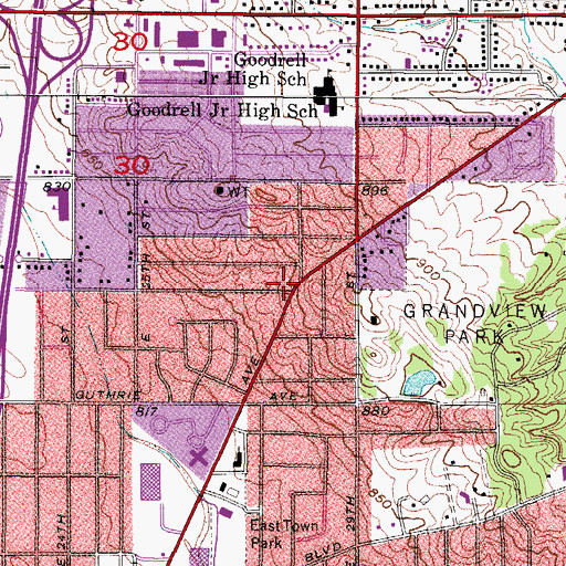 Topographic Map of Evangelical Covenant Church, IA