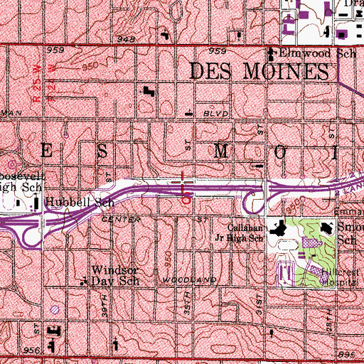 Topographic Map of Saint Paul Church, IA