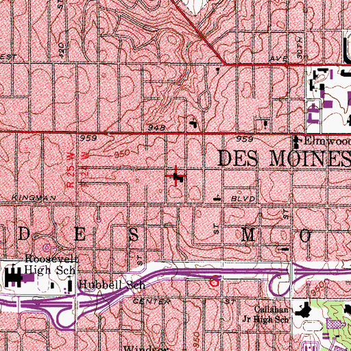 Topographic Map of Greek Orthodox Church, IA