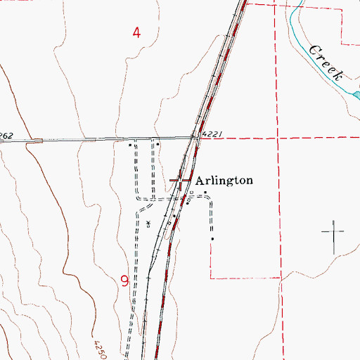 Topographic Map of Arlington, CO