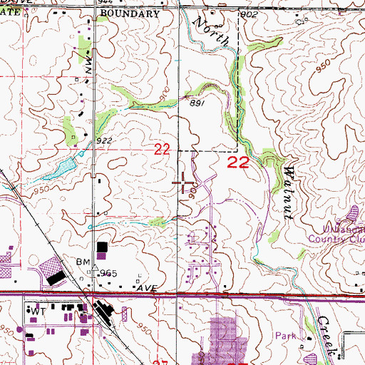 Topographic Map of God of Prophecy Church, IA