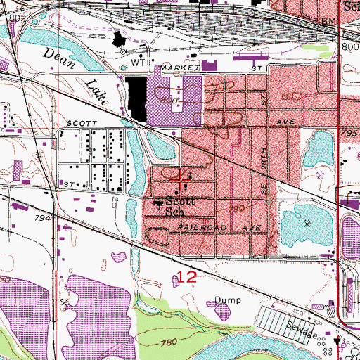 Topographic Map of First Christian Methodist Episcopal Church, IA