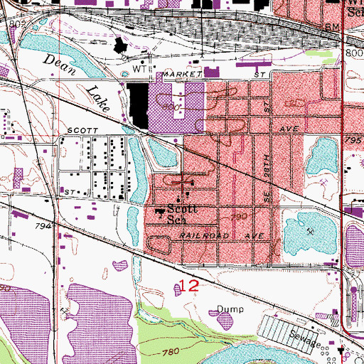 Topographic Map of Chesterfield Christian Church, IA