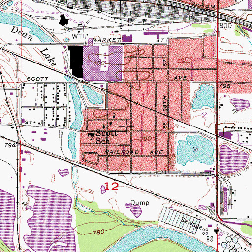 Topographic Map of Bread of Life Church of God, IA