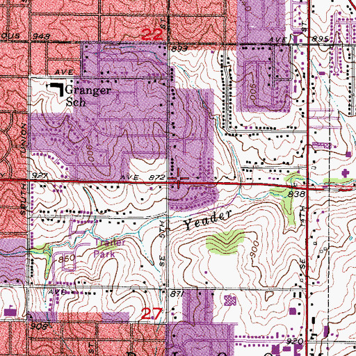 Topographic Map of McKinley Avenue Church of Christ, IA