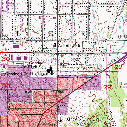 Topographic Map of Eastwood Church of the Open Bible, IA