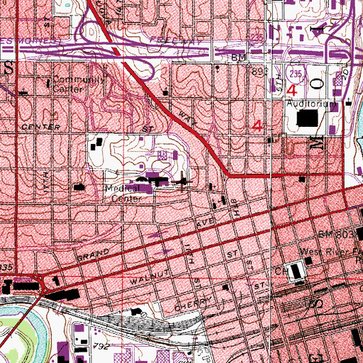 Topographic Map of First United Methodist Church, IA