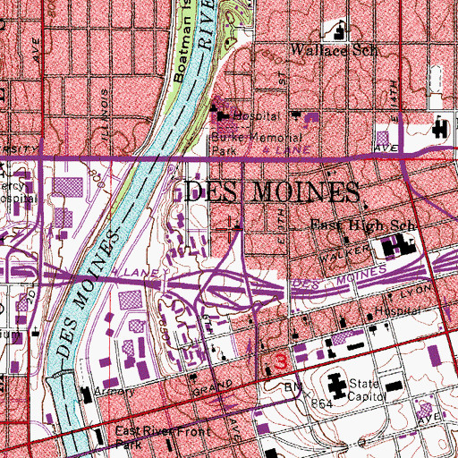 Topographic Map of Divine Temple Church, IA