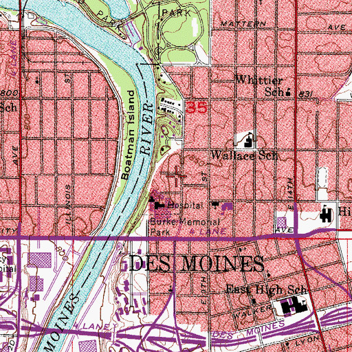 Topographic Map of The Church of Jesus Christ of Latter Day Saints, IA