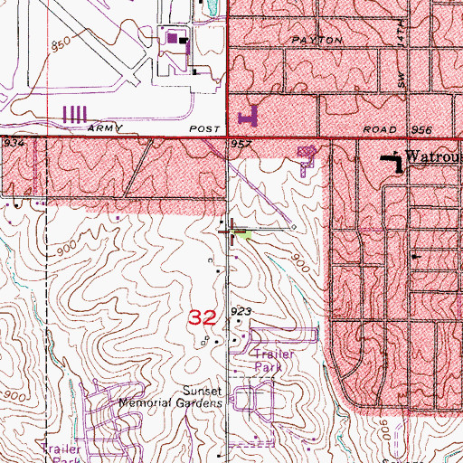Topographic Map of Christian Life Assembly of God Church, IA