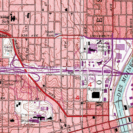 Topographic Map of Corinthian Baptist Church, IA
