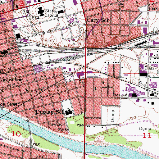 Topographic Map of Shiloh Baptist Church, IA