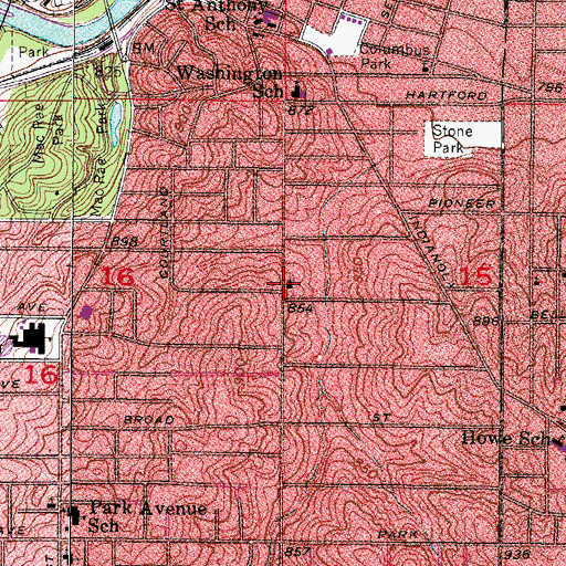 Topographic Map of Full Gospel Voice Church, IA