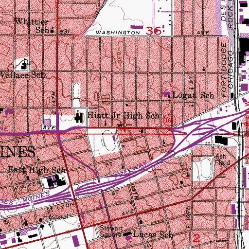 Topographic Map of Jesus Christ Apostolic Church, IA