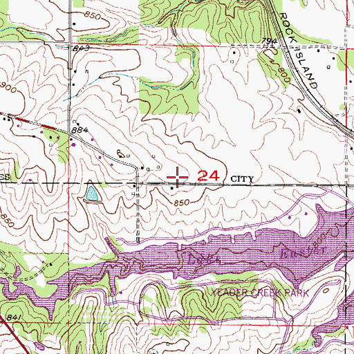 Topographic Map of Living Hope Community Church, IA