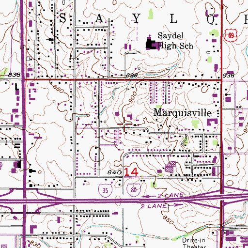 Topographic Map of Bethany Reformed Church, IA