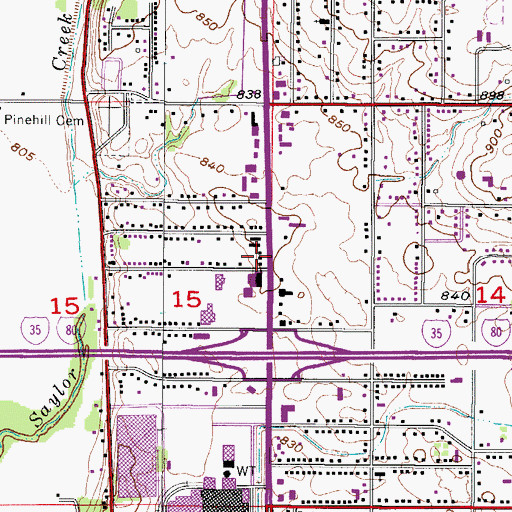 Topographic Map of Trinity Church for the Deaf, IA