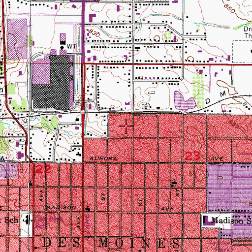 Topographic Map of Alliance Hmong Fellowship, IA