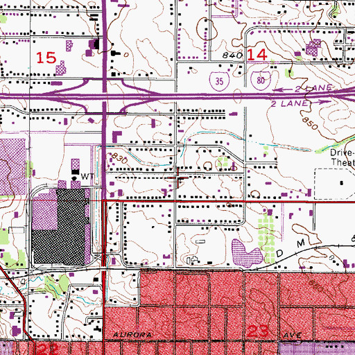 Topographic Map of Heartland Christian Fellowship, IA
