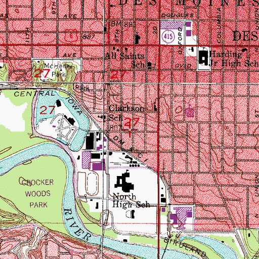 Topographic Map of Church of God in Christ, IA