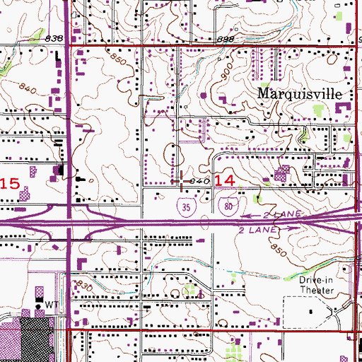 Topographic Map of Calvary Assembly of God Church, IA