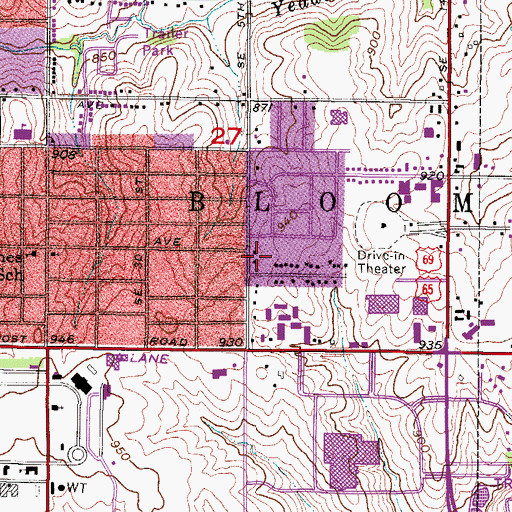 Topographic Map of Southtown Baptist Church, IA