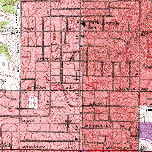 Topographic Map of Good Shepherd Lutheran Church, IA