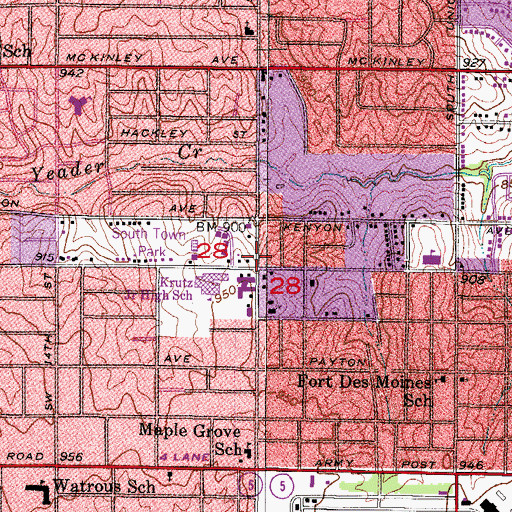 Topographic Map of Christ the King Church, IA