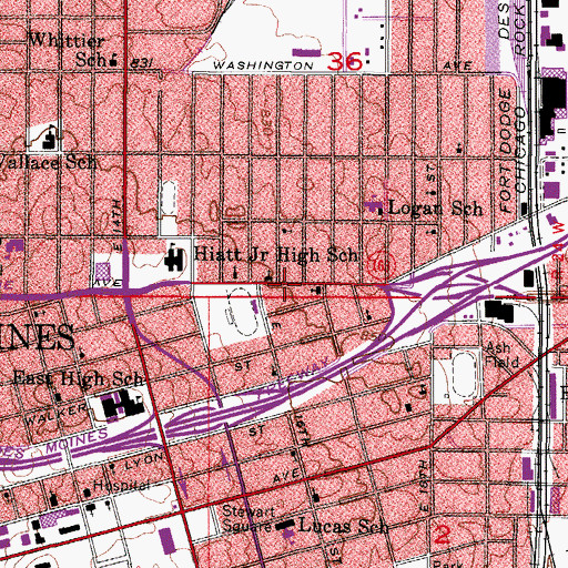 Topographic Map of Christ Apostolic Temple, IA