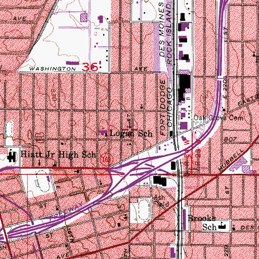 Topographic Map of Saint Peter's Church, IA