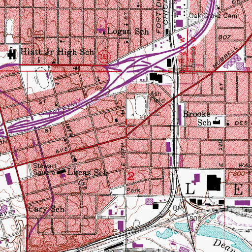 Topographic Map of Evangelistic Missionary Church, IA