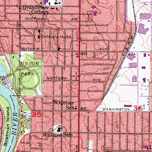 Topographic Map of First Grace Brethern Church, IA