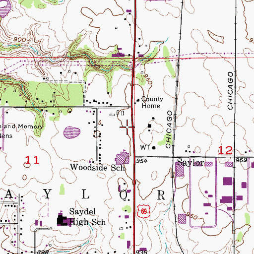 Topographic Map of Capital City Baptist Church, IA