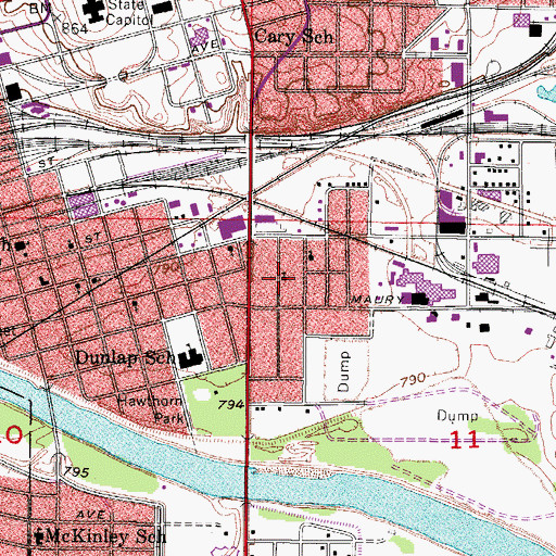 Topographic Map of Calvary Grace Tabernacle Church, IA