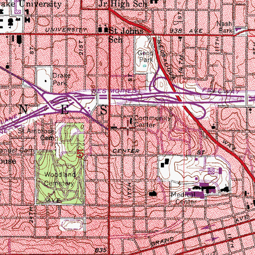 Topographic Map of Kyles Ame Zion Church, IA