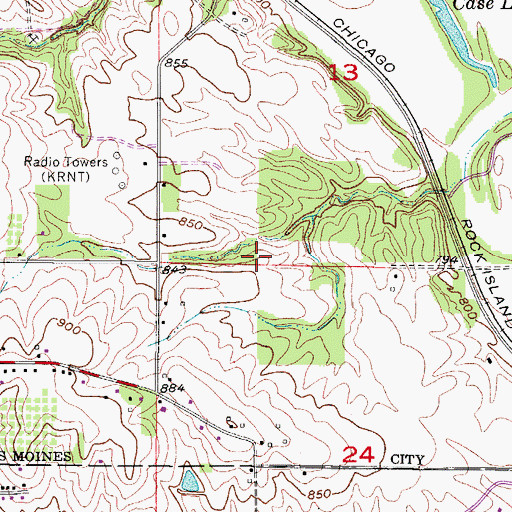 Topographic Map of Saint Mark's Episcopal Church, IA