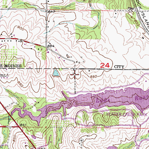 Topographic Map of Grace Church, IA