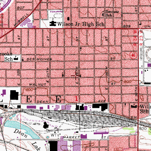 Topographic Map of Methodist Church Wesley, IA