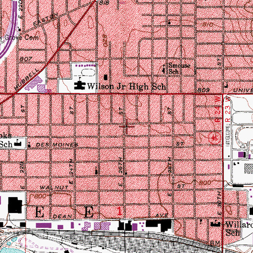 Topographic Map of Grace Wesleyan Church, IA